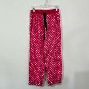 Victoria’s Secret Pink Black Reindeer Printed Pajama Pants